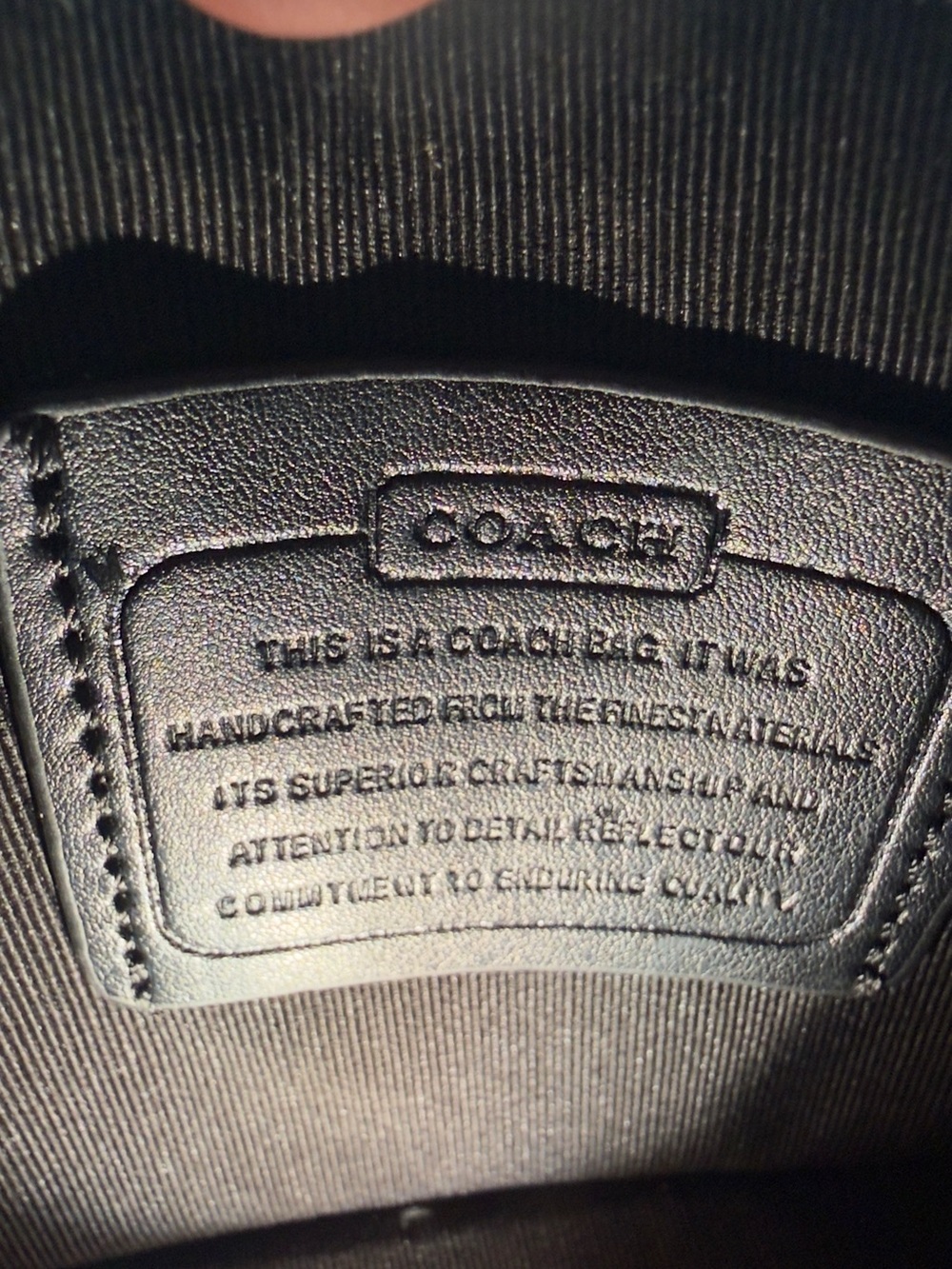 Coach Black Swinger Shoulder bag with silver chain NWOT - Picture 11 of 11